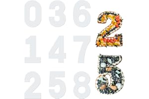 GUDALEA Ensemble de 9 Moules en Forme de Chiffres pour le Number Cake, Grands Moules à Gâteau en Forme de Chiffres de 0 à 8 pour le Number Cake (12 Pouces)