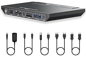 V AV ACCESS AV Access Conmutador KVM Docking para 2 Monitores 2 PCs, 4K Dual Monitor Laptop/Escritorio, EDID, Ethernet 1G, Carga USB-C 100W, 3 USB 3.0, Ideal Oficina Hogar y Gaming