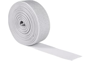 Suncoolla 5M Gold Silver Glitter Elastic Band (Silver, 40mm)