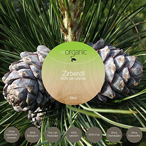 Bio-Zirbenöl (Pinus Cembra), entgiftend, Raumluft reinigend, beruhigt den Herzsschlag, spendet Kraft und entgiftet Haut und Atemwege, 100% naturreines ätherisches BIO-Öl – 10ml - 3