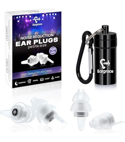 Eargrace SNR 32dB Tappi auricolari a riduzione del rumore con corde staccabili, tappi auricolari in silicone morbido riutilizzabili per dormire, russare