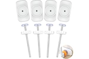 LUNRIWIS 8 Pack Baby Gate Extension Rods Kit, 4 Pcs Baby Gate Wall Guard Pad with 4 Pcs Compression Bolt Kit, Baby Pet Safety Gate Telescopic Piece for Protecting Baby Pets Installing Safety Gate