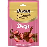 &Uuml;LKER Freeze Dry &Ccedil;ilekli S&uuml;tl&uuml; Draje &Ccedil;ikolata, 80 Gr