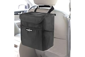 Big Ant Car Bin, Car Trash Can With Lid and Side Pockets, Waterproof Foldable Car Garbage Bin, Car Trash Bag for Car/SUV/Truck/Minivan/Auto