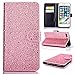 Produktbild iPhone 6S Plus Glitzer Hülle,iPhone 6 Plus Leder Hülle,Hülle Flipcase für iPhone 6S Plus/ 6 Plus with 5,5 Zoll,Vintage Elegant Edel Einfarbig Matt Luxus Mode Raindrop Muster Glitter Glitzer Bling Diamond Ultra Weich Schlanke Ledertasche Brieftasche mit Magnetverschluss Flip Frau Mädchen Komplett Schutz Schutzhülle Handyhülle Etui Case Cover für Apple iPhone 6/6S Plus