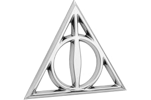 Fan Emblems Harry Potter Car Badge 3D Deathly Hallows Symbol (Chrome)