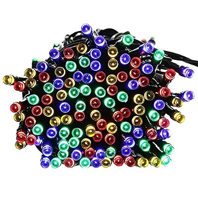 lederTEK Guirlande Solaire imperméable 22m de long 200pcs LEDs 8 modes ficelle lumière décorative pour extérieure (Multi-couleur)