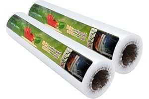 DOUZI Paquete de 2 rollos de película adhesiva para alimentos de 30 cm x 500E, rollos de repuesto de película adhesiva para almacenamiento de alimentos, preparación de cocina, película adhesiva reutilizable