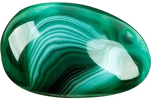 June&Ann Green Agate Palm Stones,Large Size, approx. 150g in Weight,Healing Gemstone Therapy Worry Crystal Stones for Meditation Chakra Balancing Collection, Irregular Shape …