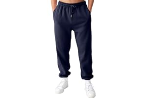 Love My Fashions Mens Trousers Fleece Tracksuit Bottoms Elasticated Drawstring with Zip Pockets Cuffed Sweatpants Gym Sports Joggers Mens