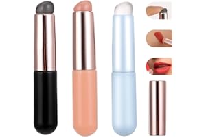 AEAOCVO 3 Pcs Silicone Lip Brush for Lipstick, Reusable Makeup Applicator for Balm, Gloss, Stick and Concealer