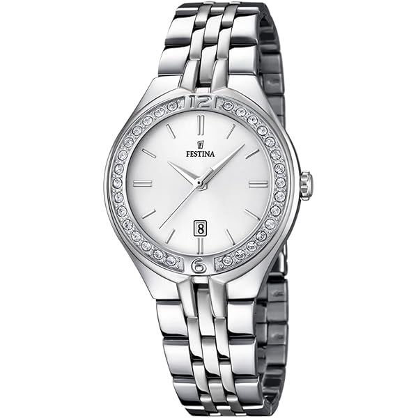 Orologio Da Polso Festina Donna - Quadrante Bianco, Cassa Acciaio, Resistente All'acqua 50 M