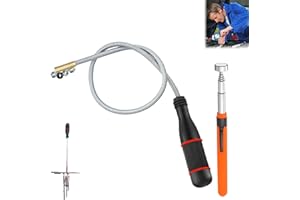 PCEPAZ 2 PCS Telescopic Magnetic Pickup Tool, Pickup Tool, Pick Up, Flexible Grabber Pickup Tool, for Pick Up Out of Reach Small Parts Nuts Bolts Screws Wrench Auto Parts(Suction head55mm)