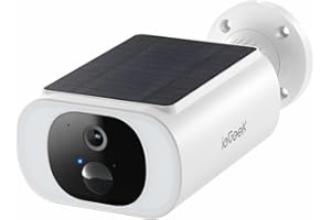 ieGeek 2K Camara Vigilancia WiFi Exterior Solar, Cámara de Seguridad sin Cables con Panel Solar Integrado, Visión Nocturna en Color, WiFi 2.4GHz, PIR Movimiento Detección, Audio Bidireccional