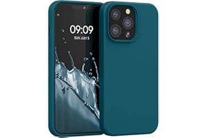 kwmobile Carcasa Compatible con Apple iPhone 13 Pro Funda - Case TPU y Silicona antigolpes - Apto Carga inalámbrica - petróleo Mate