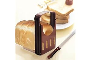 Hapihom Machine à pain avec 4 épaisseurs de tranches, guide de coupe de pain pliable, machine à pain manuelle, trancheuse de pain, planche à pain