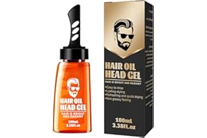 WIMONY Hair Setting Gel with Dip Comb,2 In 1 Hair Wax Gel Comb,Hair Oil Head Gel Long-Lasting Fluffy Fast Build Men’S Hair Styling Natural Shine Strong Hold Gel Wax with Strong Firm Hold, 100ml