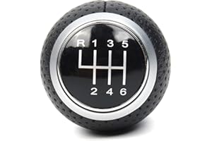 Viviance 6 Perilla De Velocidad De Cambio De Marchas 12 mm Compatible con Audi A1 A3 A4 A5 B6 B7 B8 A6 S4 8K A5 8T Q2 Q3 Q5 8R S Line Passat Golf MK4 Seat Leon Ibiza 6J