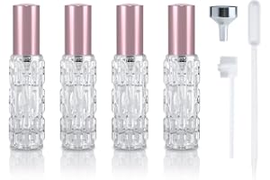 YoHyien 4 Stycken Påfyllningsbar Reseparfymatomizer 10 ml, Parfymflaskor i Glas, Bärbar Sprayflaska för Parfym, Mini Doftspri