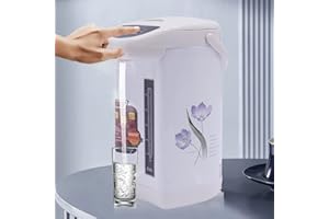 KOLHGNSE Heißwasserspender 4L Edelstahl Wasserkocher 750W Thermoskanne Tastensteuerung Wassertank Electric Thermopot für Zuhause, Schule, Büro, Hotel (Weiß)