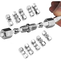 10x Universele Remleiding Connector – Voor 4,75 Mm (3/16″) Remleiding – Zonder Flaren – Geschikt Voor BMW, Ford, Mercedes E.a.
