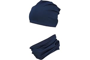 TupTam Jungen Beanie Mütze Schlauchschal Kinder 2er Set Herbst Winter gefütterte Übergangsmütze mit Loop