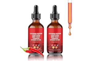 QKLOVNI 2Pcs Aeluro Cayenne Drops 60ml, Aeluro Cayenne Pepper Extract, Aeluro Cayenne Pepper Drops, Natural Cayenne Pepper Liquid Drops, Aeluro Cayenne Pepper Extract Liquid.