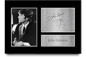 HWC Trading John Lennon - Stampa fotografica con autografo stampato, formato A4