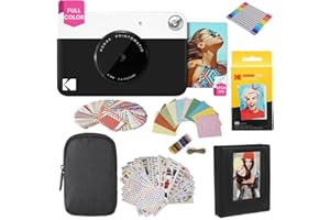 KODAK PRINTOMATIC Digitale Sofortbildkamera, Vollfarbdrucke auf Zink 2x3-Fotopapier mit Sticky-Back-Funktion - Drucken Sie Memories Sofort (Blau), 50-Pack-Papierbündel