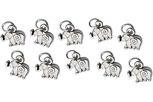 EUROFUSIONI Ciondoli Elefante Portafortuna placcati Argento. 10 Charm per creazioni Fai da Te: Abbigliamento, Decorazioni, Accessori, bigiotteria, Gioielli, bracciali, bomboniere. Ciondolo elefantino h 1,2 cm
