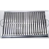 abnturk Paslanmaz &Ccedil;elik Geniş Panelli Oluklu K&ouml;fte Izgarası K&ouml;m&uuml;r Izgarası Paneli 55X35Cm Mangal &Uuml;st Paneli, ABN2405222351