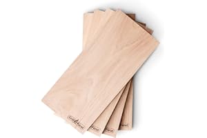 GRILLFÜRST Grill Fürst Bastoncini di Assi in Legno di faggio 29 x 13 x 1 cm - Tavole di incenso in Legno per Un Gusto Speciale alla griglia - Tavola Legno per Affumicare Carne Pesce Verdura - Set di 4