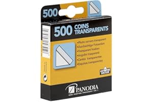 Panodia - Boîte De 500 Coins Photos Adhésifs Transparents - Idéales Pour Albums Photo Scrapbooking Et Projets Créatifs - Excellente Adhésion Sur Divers Supports - Marque Française