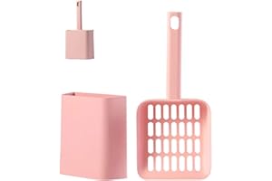 RUNADI NO Pelle à litière pour Chat avec Support en Plastique Fournitures de Nettoyage Animal tamisage Scooper poignée Confortable Hygiènes Pelle à Litière