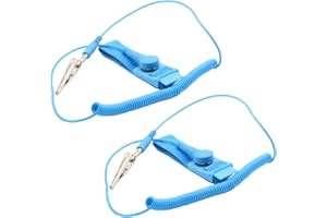 MAKOTO NOBU 2 Stück Antistatik Armband, Anti-Static Wrist Strap, mit Erdung Draht und Alligator Clips, zum Schutz empfindlicher Elektronik vor Statischer Entladung, für eine ESD-sichere Reparatur