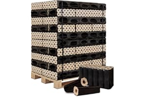 JSM-Brennholz Eichenholzbriketts Pini&Kay - 1 Palette 960 kg (10kg x 96 Pakete) - für Kamin, Ofen, Grill, Smoker