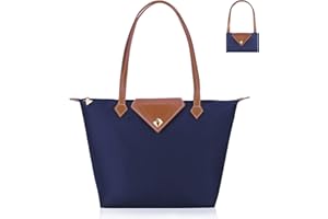 BOJLY Oxford pour Femme Sac à Bandoulière de Pliage Grande Capacité Sac a Main Nylon Dames Shopping Pliant Fourre-tout Plage Sac de Voyage Imperméable Occasionnel
