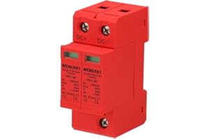 Wengart Überspannungsschutzeinrichtung, 36 mm DIN-Schienenmontage, Niederspannungs-Schutzeinrichtung für Blitzschutz Stromverteilung und Steuergeräte (1000V_2P60KA)