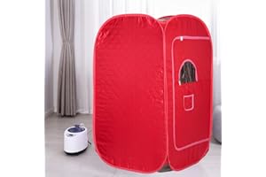 XDAILUYYDS Tragbare Sauna Willowybe，Mini Dampfsauna für Zuhause，Einzel Portable Sauna Raum Kann Müdigkeit Lindern,Gewichtsverlust,Fernbedienung Timing Temperatureinstellung (80 * 80 * 135cm rot)