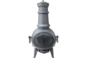 Gardenesque Cast Iron Chiminea | Chiminea for Garden | Garden Log Burner | W40 x D44 x H86cm