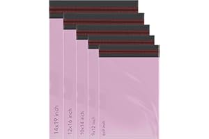 50 Mixed Baby Pink Parcel Bags, Postage Bags, Mailing Bags 5 Sizes 10 Each Poly Postal Bags Self Seal iSOUL Small to Large Mailing Bags Packaging Assorted Mailers Posting Shipping Post Bags