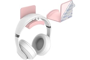 SPORTLINK Support Casque - Écouteurs Crochet Headset Stand Holder avec[Adhésif Fort] pour Écouteurs Gaming,Câbles et Manette pour Bureau/Mural/Table (Rose)