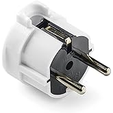 CABLEPELADO Plug Plug Schuko Elbow | Ground Contact Plug with Voltage Relief | Side Cable Output | 16A | 250V | IP20 | 3,7kW