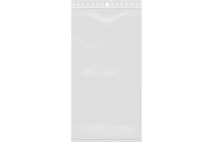 Extiff Lotto di 100 Sacchetti Trasparenti con Chiusura a Zip - Plastica Alimentare (10 x 20 cm)