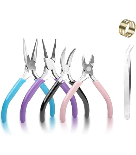 SPOKKI Kit 1245 Anelli Aperti E Moschettoni Per Gioielli Fai Da Te – Con Pinze, Catene 4m E Ganci, Argento - 5