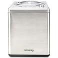H.Koenig HF340 Macchina per Gelati Verticale, Gelatiera, 2L, Programmabile, Gruppo freddo integrato, Pronto in30/ 40min, Acci