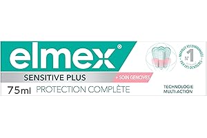 ELMEX - Dentifrice elmex® Sensitive Plus Protection Complète 75ml -Aide à protèger contre les dents sensibles et l'irritation des gencives-reminéralise l'émail- anti-tartre