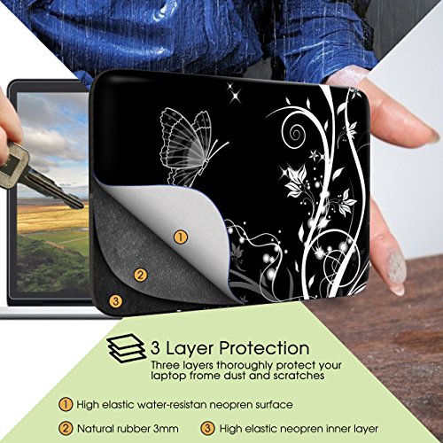 SIDORENKO Tablet PC Tasche f  r 10 - 10 1 Zoll   Universal Tablet Schutzh  lle   H  lle Sleeve Case Etui aus Neopren  Schwarz