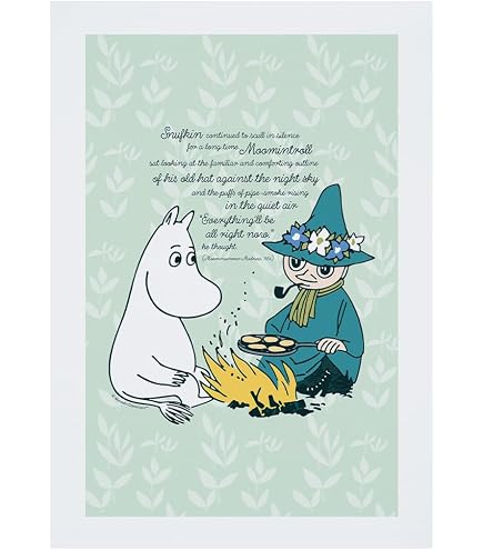 Moomin Really Big Things - Sottobicchiere singolo in legno con citazione Moominpappa At Sea per festa del papà