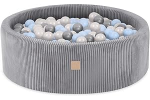 MISIOO Ball Pit - Soft Play Ball Pit for Baby - Machine Washable - 90 x 30cm - 200 Balls - Create a Safe, Colorful Playground for Your Little One - Easy to Clean, Hours of Joy!